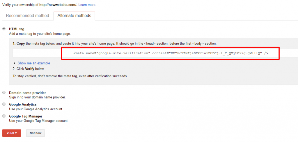 verify-google-webmaster-wordpress