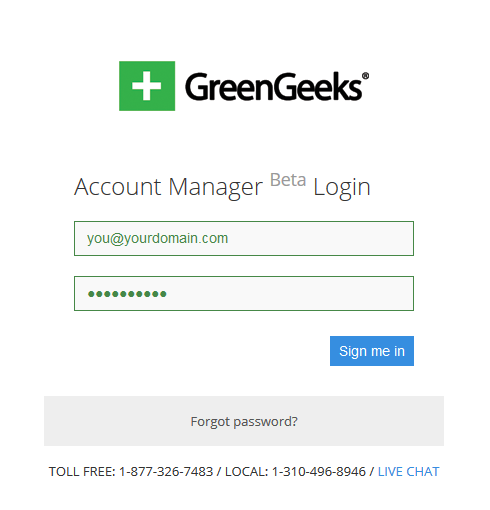 Login GreenGeeks Dashboard greengeeks-login