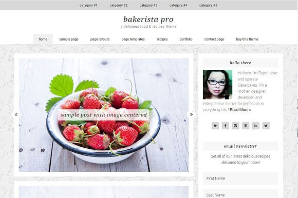 bakerista pro genesis theme for food blogs
