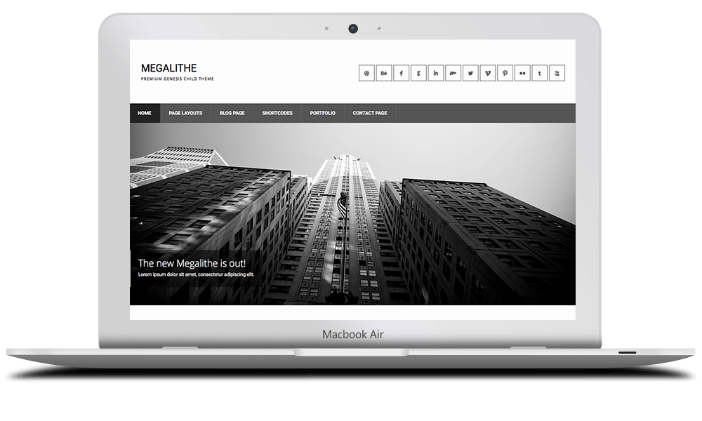 megalithe genesis portfolio theme