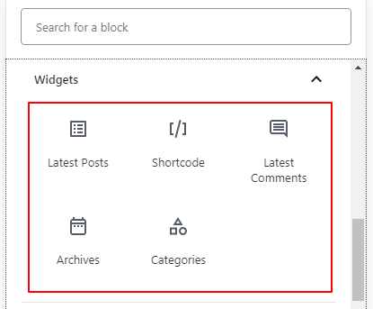 gutenberg-editor-widgets