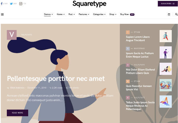 squaretype-gutenberg-blog-theme