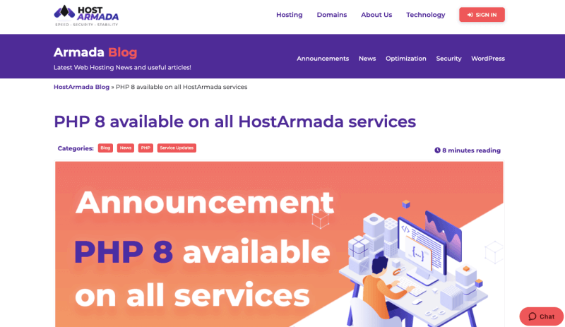 hostarmada-php-8-hosting