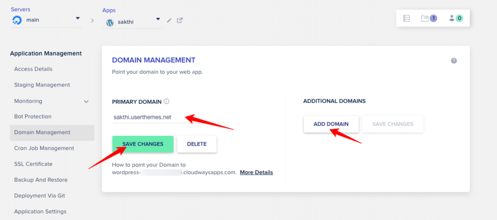 cloudways-domain-managment