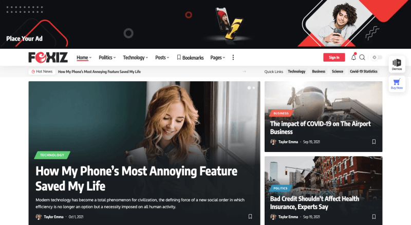 foxiz-wordpress-magazine-theme