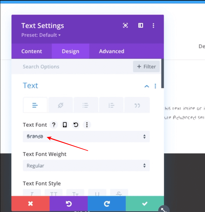 select-custom-font-divi