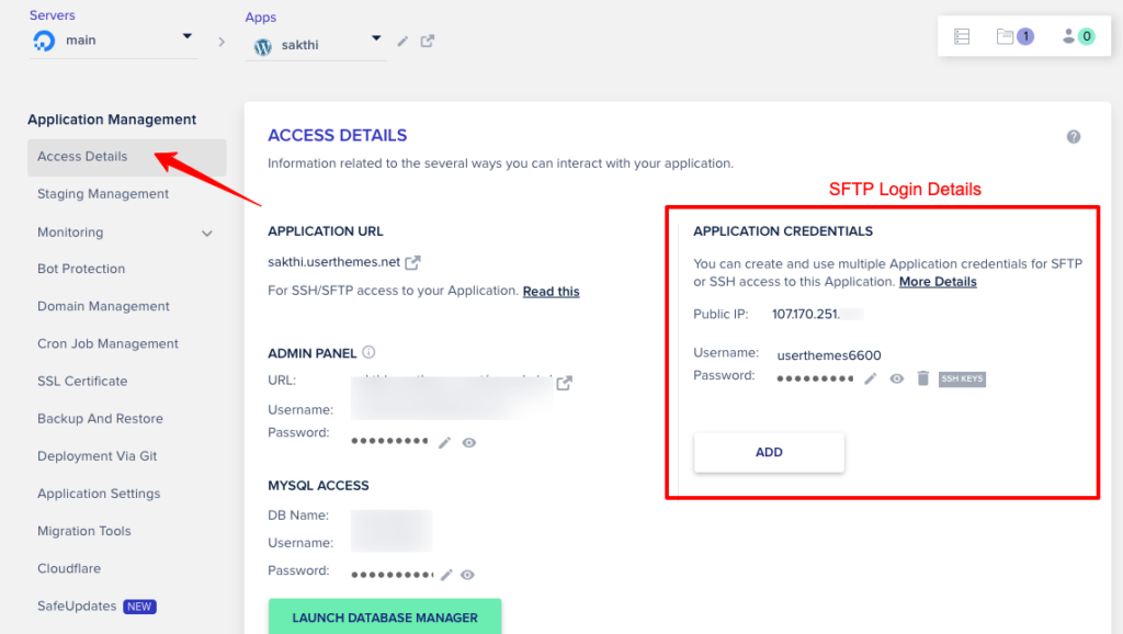 sftp-login-cloudways-htaccess