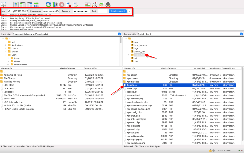 filezilla-login-cloudways-htaccess