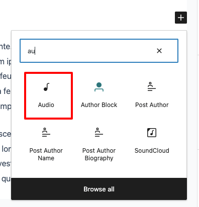 Wordpress-audio-block