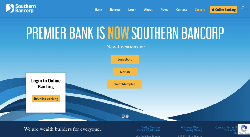 Southern-bancorp-divi-example