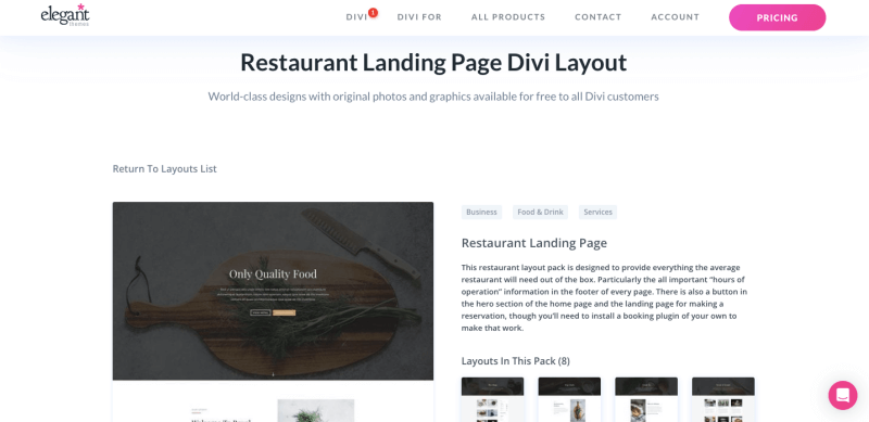 divi-theme-for-restaurant