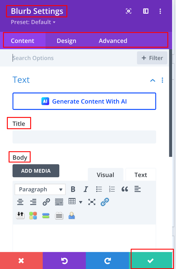 Blurb Module Divi Theme