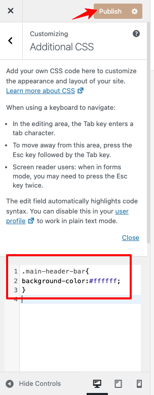 publish-css-code-background-header-colour