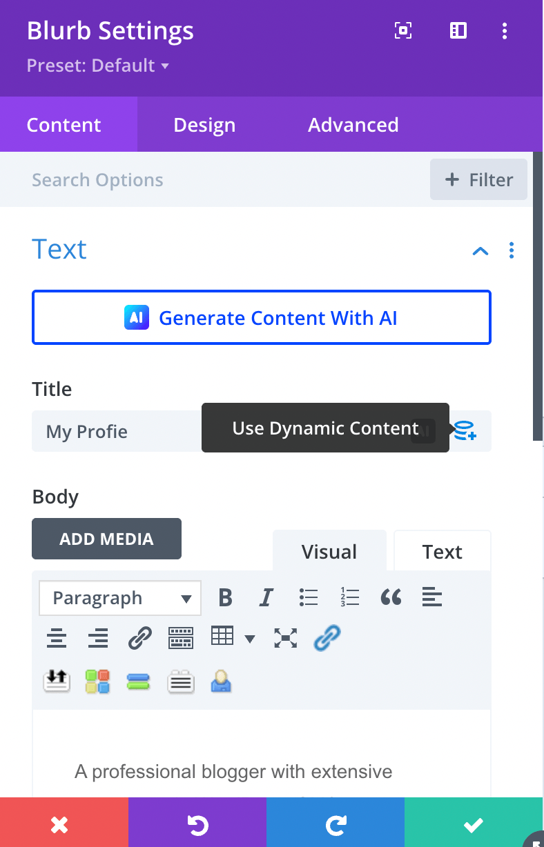 Dynamic Content Divi Author Box
