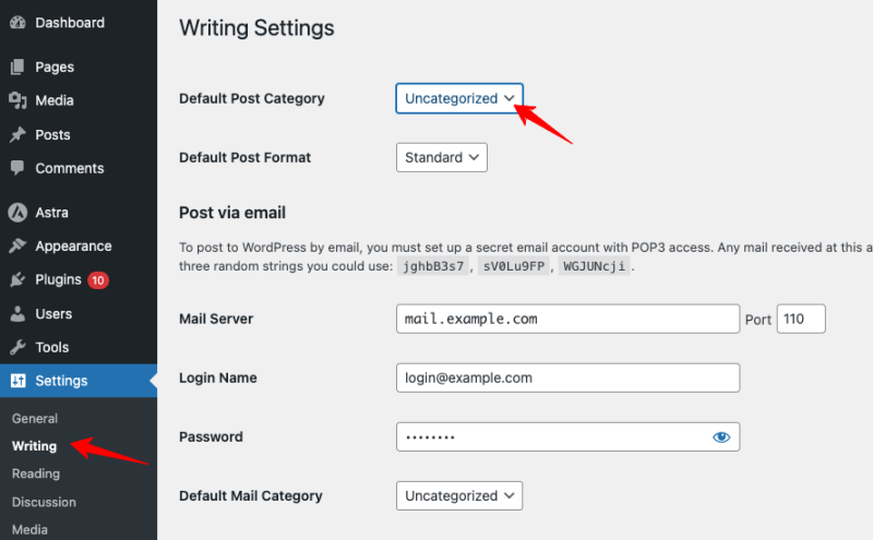 wordpress-writing-settings