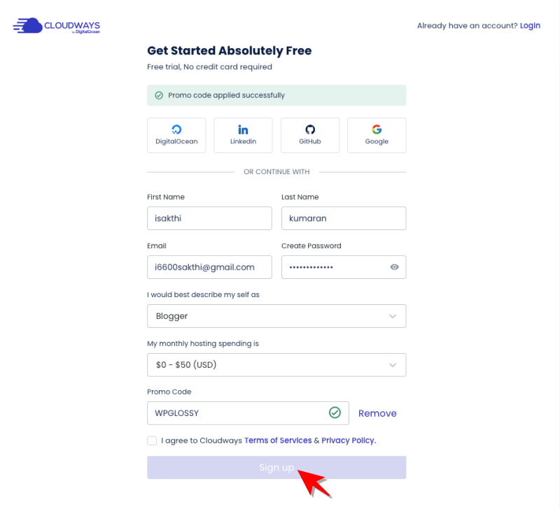 Visit Cloudways Site
