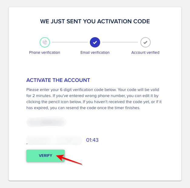 Enter verification code